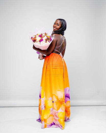 Flora Backless Maxi